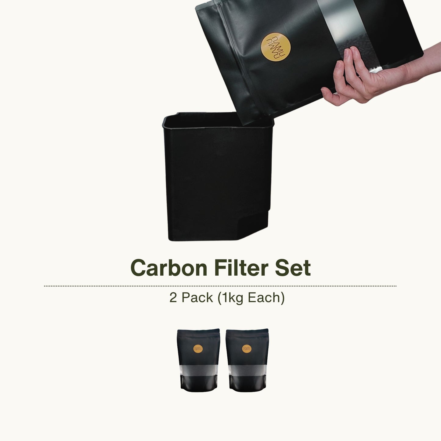 FC50 Activated Carbon Filter Refill — 2 Pack (1kg Each)