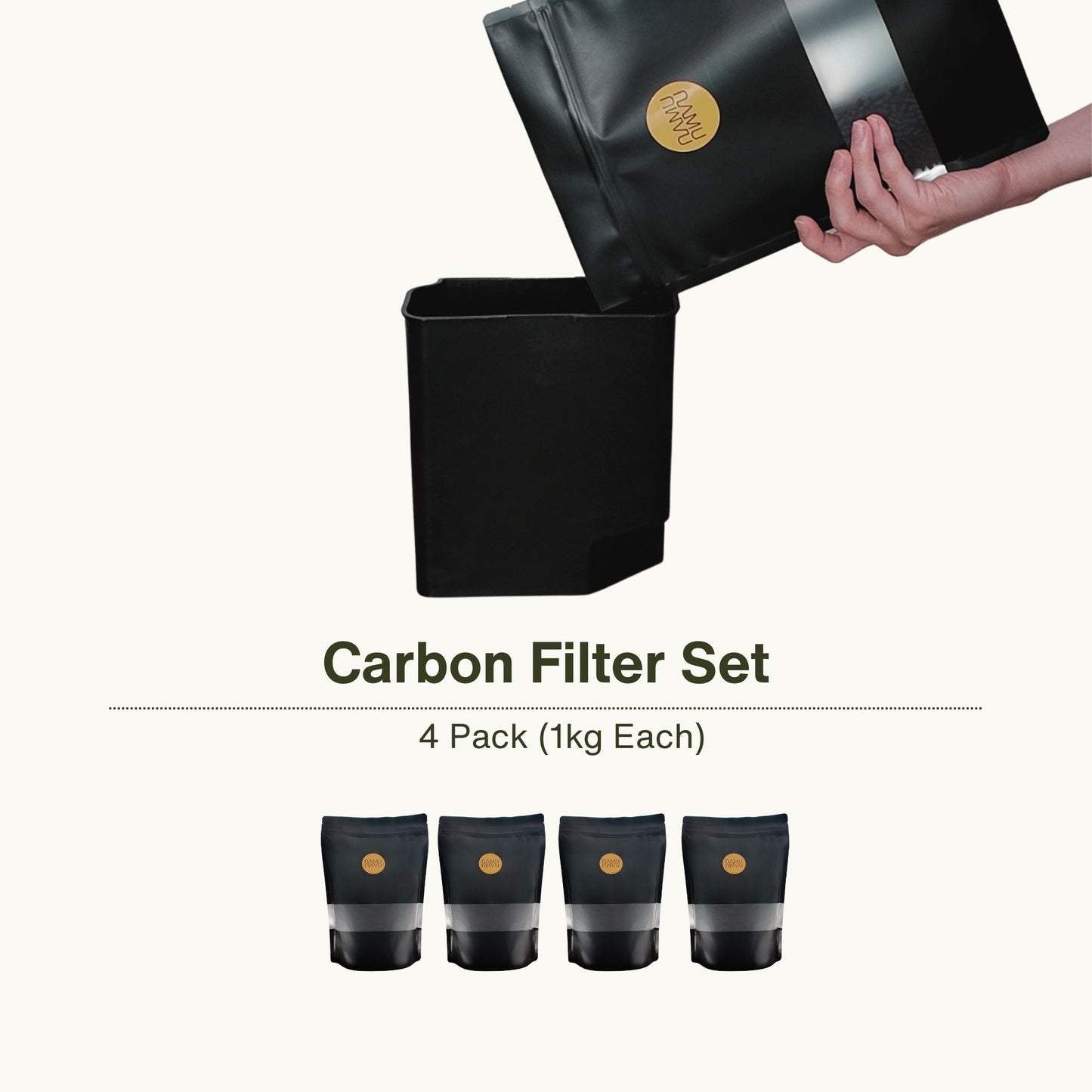 FC50 Activated Carbon Filter Refill — 4 Pack (1kg Each)